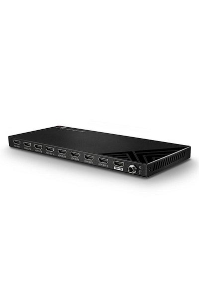 LİNDY 8 Port HDMI 2.0 Splitter, supported bandwidth 18Gbps, maximum resolution 3840x2160@60