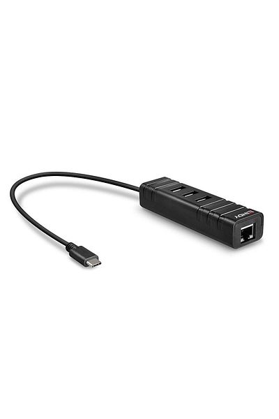 LİNDY Hub USB 3.1 Type-C, 3x USB-A, 1x RJ45