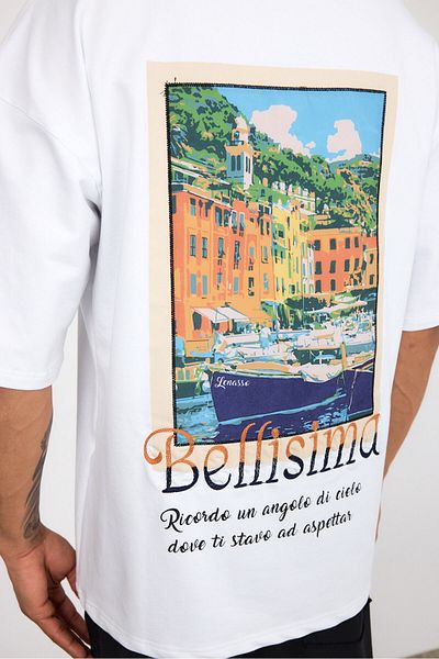 İLKCET MODA Μπλουζάκι Unisex με στάμπα πλάτης