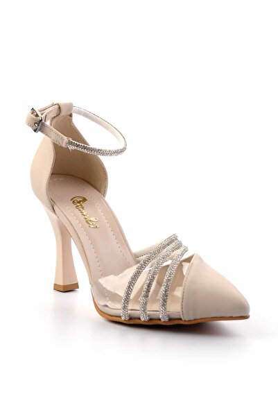 Bambi Matte Beige Women's Evening Dress Shoes K01471060538