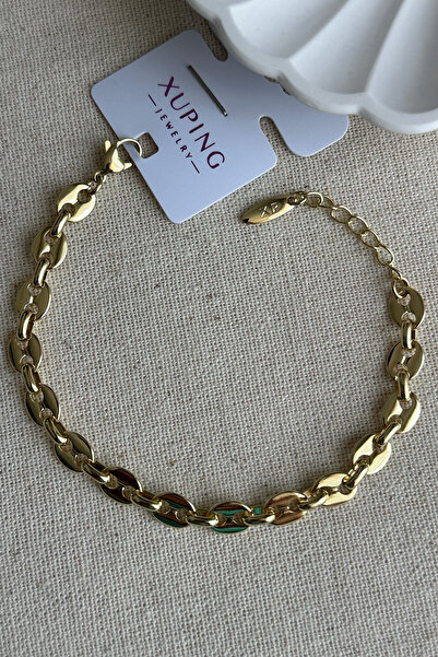 Modacaprea Xuping 14k 17 2 Cm Geçmeli Zincir Kadın Bileklik Kadın Karamaz Bil...