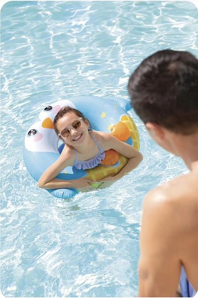 MAİN SHOP Intex + 8 Years Old Cute Animals Figured Children's Bagel Inflatable Pool and Sea Swimming Ring M-59266