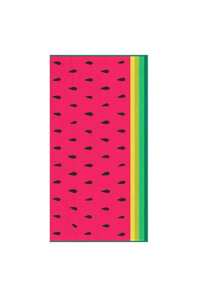 BREZIUM Beach Towel, Cotton, Perfect for Seaside and Pool, Red, 150x75 cm, BREZIUM