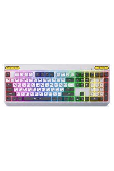 HATOR Icefall wired mechanical keyboard, USB connectivity, 1000Hz polling rate, RGB lighting