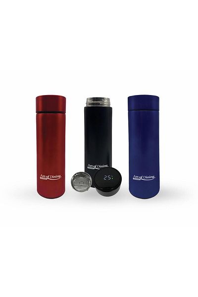 Heinner TERMOS INOX 450 ML,INDICATOR LED TEMPERATURA, ART OF DINING BY HEINNER(MIX 3 COLORI IN BAX)