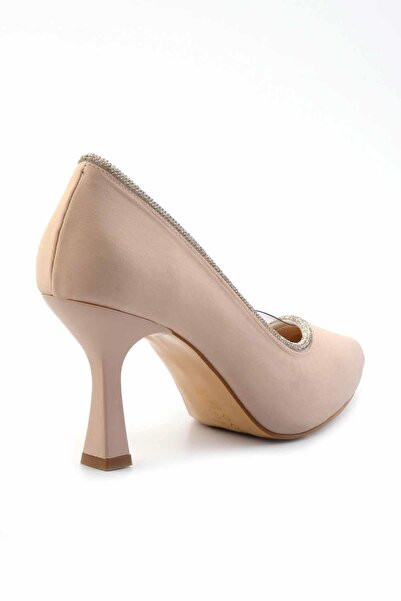 Bambi Mat Bej Kadın Abiye Ayakkabı K01419063038