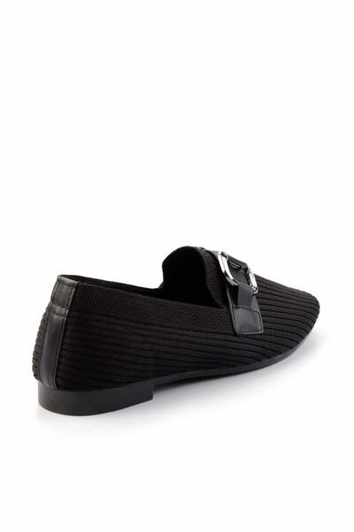 Bambi Siyah Kadın Loafer Ayakkabı K01320302382