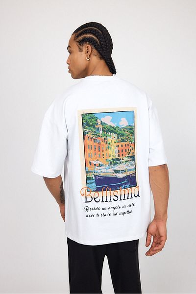 İLKCET MODA Μπλουζάκι Unisex με στάμπα πλάτης