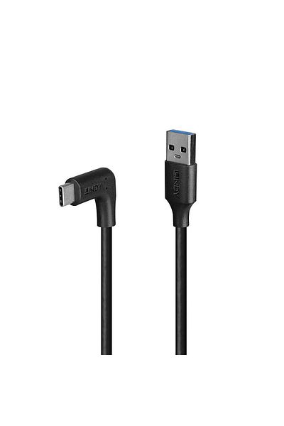LİNDY Video Cables Lindy USB A to C Cable, 90° 1m black