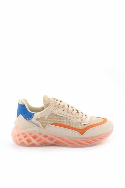 Bambi Cream Navy Blue Women's Sneaker K01512243702