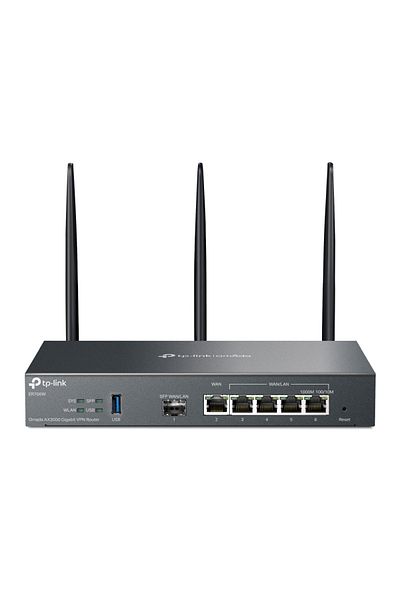 TP-LINK Omada AX3000 Wi-Fi 6 Gigabit VPN Router PORT: 1× Gigabit SFP WAN/LAN Port, 1× Gigabit RJ45 WAN