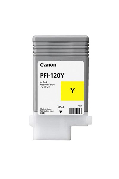 Canon PFI-120Y ink cartridge, yellow, capacity 130ml, for TM 200/205/300/305.