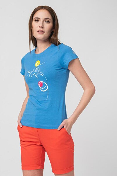 Pegas Tricou casual de damă Pegasus, Albastru deschis, XL
