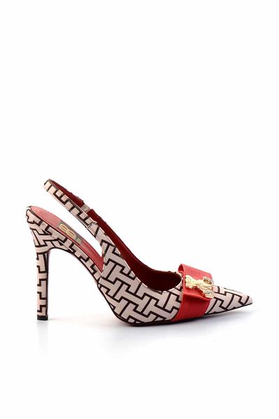 Bambi Beige Women's Classic Heeled Shoes K01455118210