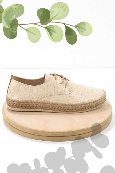 Bambi Shiny Nude Women's Espadrille K01309230311