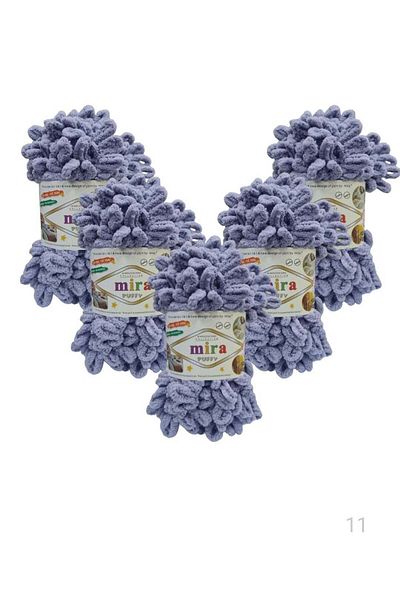 Mira 5 Rolls of Puffy Wool Yarn for Blankets and Bedspreads