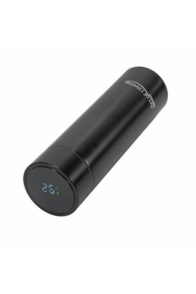 Heinner Mugs & Cups STAINLESS STEEL THERMOS 450ML, LED TEMP INDICATOR, BLACK