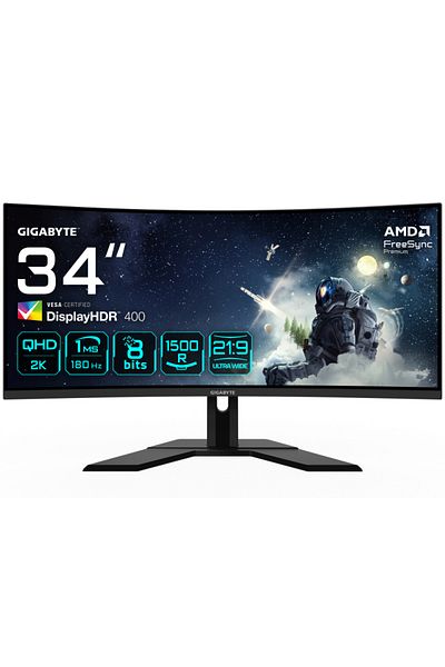 Gigabyte G34WQCP gaming monitor diagonal 34, 797.22 x 333.72 mm, Non-glare type, Resolution: 3