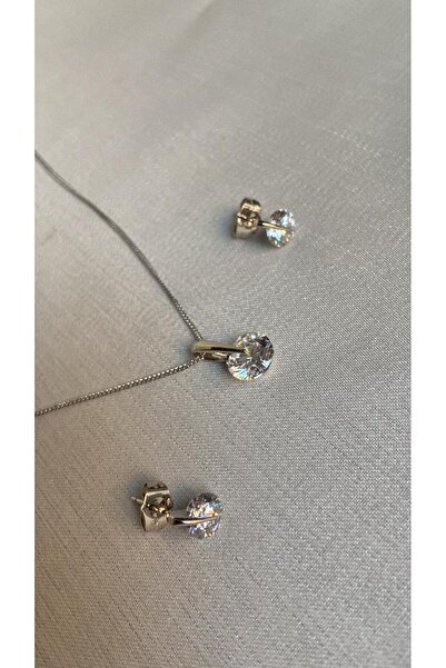 ZRN AKSESUAR Necklace and Earring Set Stylish Set for Wedding and Daily Use Silver Color Xuping Quality