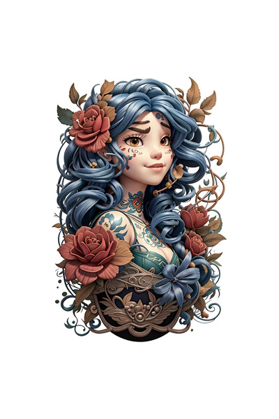 INOVATIX Σετ 8 τεμαχίων, αυτοκόλλητο Κορίτσι με φαρδιές μπούκλες, INOVATIX®. ...