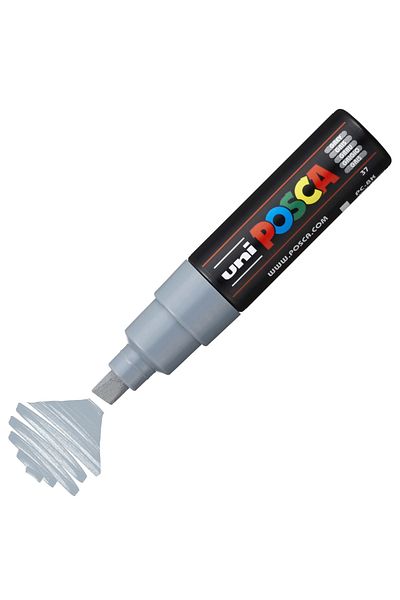 Uni Posca Marker Acrylic Painting Pen Pc-8K Bold 8.0 mm Gray