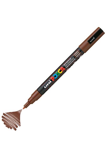 Uni Posca Marker Acrylic Painting Pen Pc-3M 0.9-1.3mm Brown