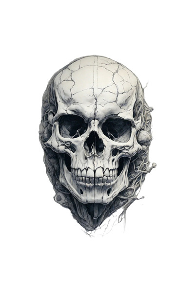 INOVATIX Σετ 8 τεμαχίων, Αυτοκόλλητο με Ραγισμένο Κρανίο, INOVATIX®. 6 εκ.