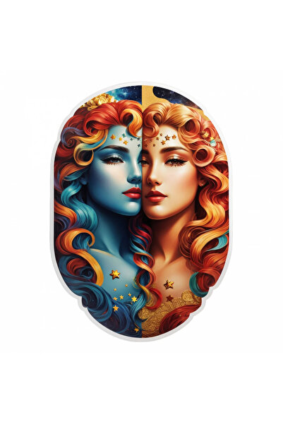 INOVATIX Set de 8 bucăți, autocolant pentru fete cu simbolul zodiacal Gemeni,...