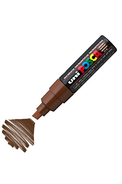 Uni Posca Marker Acrylic Painting Pen Pc-8K Bold 8.0 mm Brown