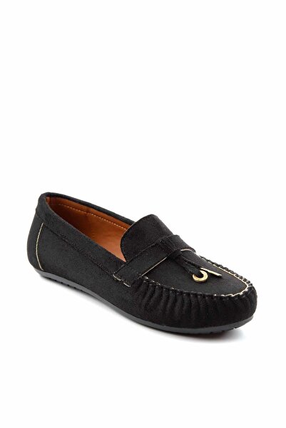 Bambi Siyah Kadın Loafer Ayakkabı K01778166602
