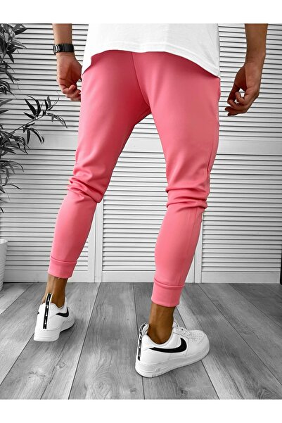 dehaine Men's sweatpants, slim fit, NY, 12347, pink