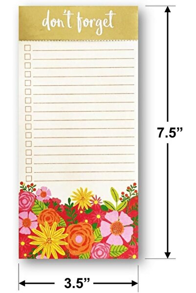 PFIVE 100 Sheets Magnetic Fridge Notepads for Shopping Reminders, To-Do List - Pack of 3