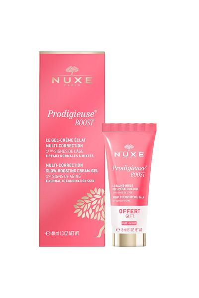 Nuxe Set Cremă-gel multi-corectoare 40 ml + Balsam de noapte regenerant 15 ml Prodigieuse Boost