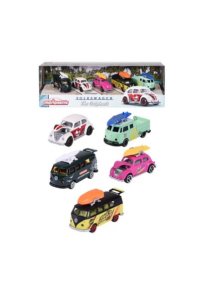 Simba MAJORETTE SET OF 5 METAL CARS VOLKSWAGEN 7.5CM