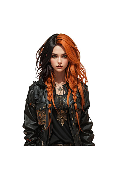 INOVATIX Σετ 8 τεμαχίων, Αυτοκόλλητο Κορίτσι με πλεγμένες ουρές, INOVATIX®. 6...