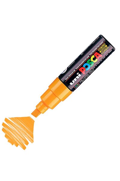 Uni Posca Marker Acrylic Painting Pen Pc-8K Bold 8.0 mm Bright Yellow