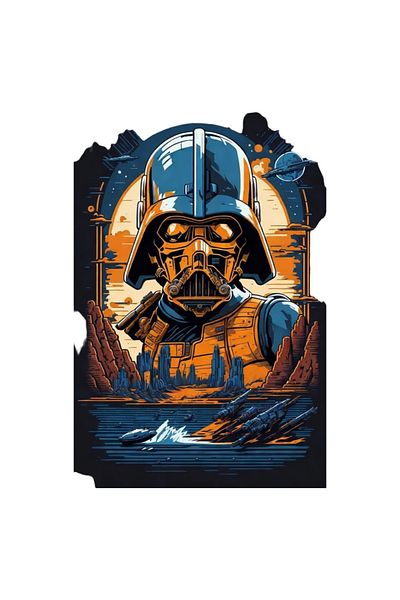 INOVATIX Set de 8 piese, autocolant Darth Vader, INOVATIX®. 6 cm