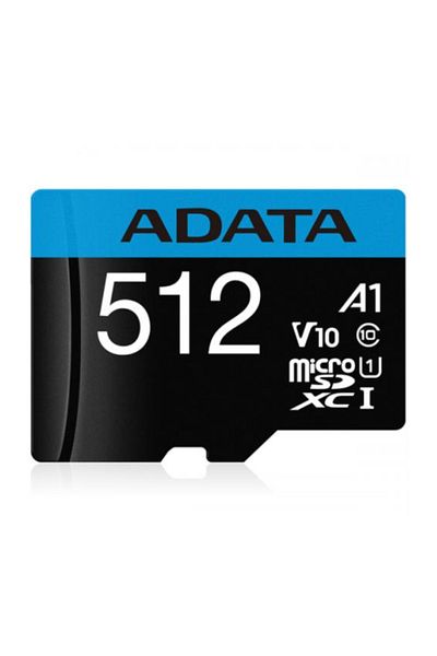 Adata MicroSDXC Memory Card 512GB read 100 MB/s, write 25 MB/s, speed class 10