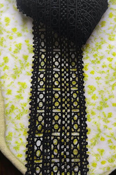 DUAYEN güpür dantel hür desen siyah 1 metre