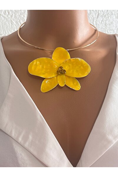 Aka Metal çiçek yazlık metal kolye