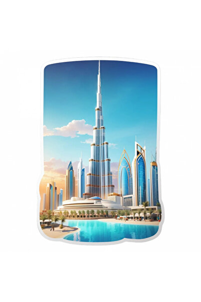 INOVATIX Set de 8 piese, autocolant Dubai Burj Khalifa, INOVATIX®. 6 cm