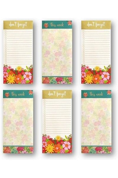 PFIVE 100 Sheets Magnetic Fridge Notepads for Shopping Reminders, To-Do List - Pack of 3