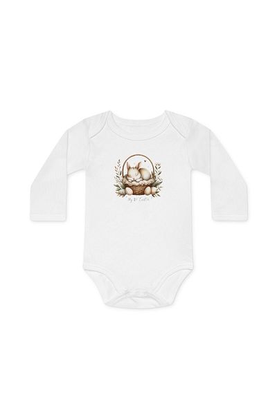 OEM Body Bebelusi, alb, Primul meu Paste, baieti, tematica Iepuras First Easter, marimea 74