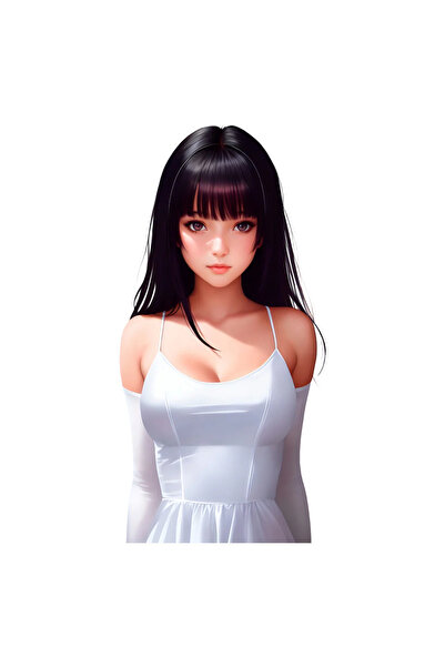 INOVATIX Set de 8 piese, autocolant cu fată în rochie de vară, INOVATIX®. 6 cm