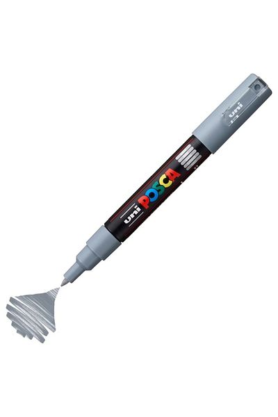 Uni Posca Marker Acrylic Painting Pen Pc-1M Extra Fine 0.7mm Gray