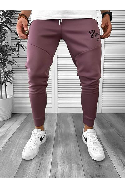 dehaine Men's sweatpants, slim fit, NY, 12347, brown