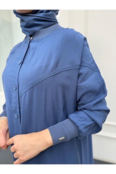 Invee Buttoned Basic Women's Cap Indigo