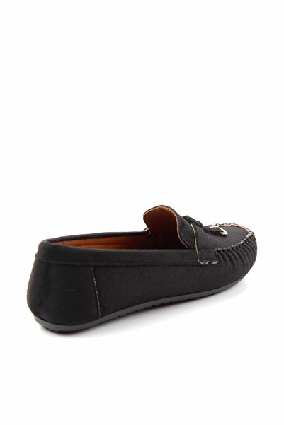 Bambi Siyah Kadın Loafer Ayakkabı K01778166602