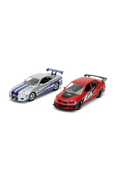 Simba JADA FAST AND FURIOUS SET 2 METAL CARS MITSUBISHI LANCER EVOLUTION IX 1:32