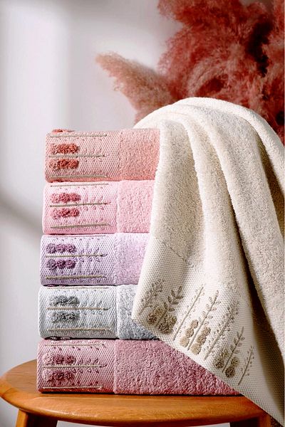 Fiesta Suzine Embroidered Bamboo 30X50 cm Set of 6 Kitchen Towels